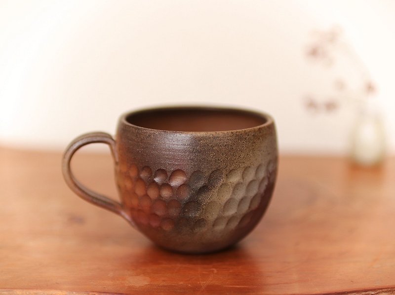 備前 コーヒーカップ(丸)　c4-049 - 咖啡杯/马克杯 - 陶 咖啡色