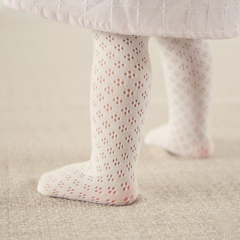 Happy Prince 韩国制 Floral网点女婴童裤袜 - 婴儿袜子 - 聚酯纤维 
