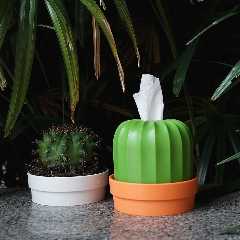 QUALY 仙人掌卷筒卫生纸盒 两色 - 收纳用品 - 塑料 绿色