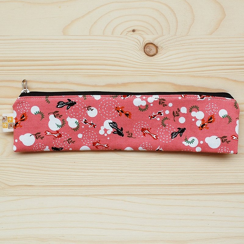 小金鱼拉链筷袋筷子组 - 筷子/筷架 - 棉．麻 粉红色