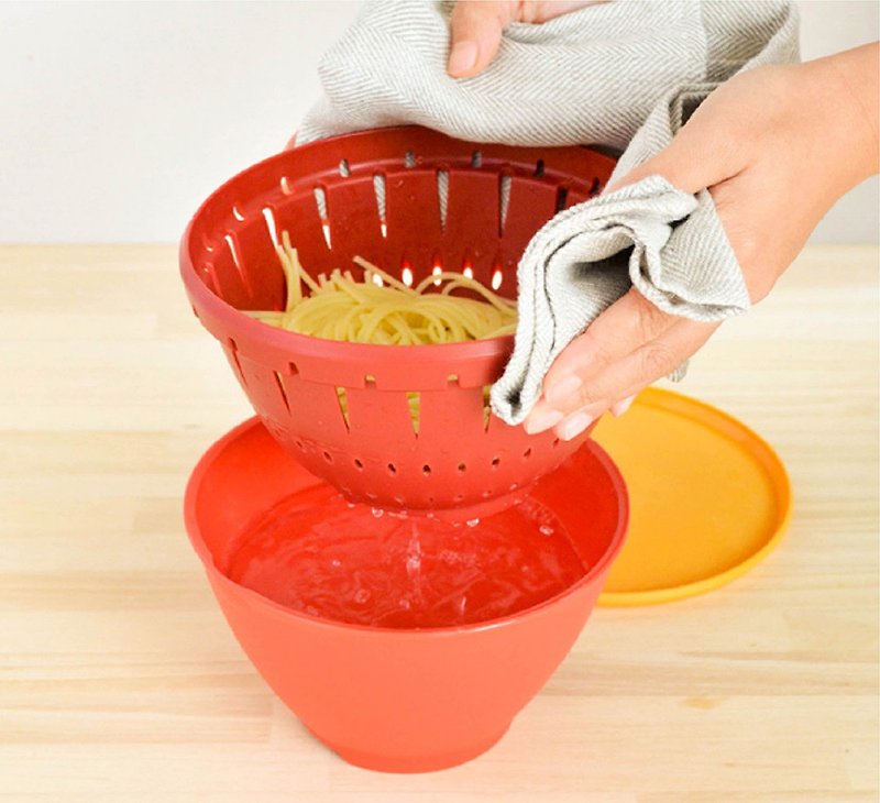 LIBERALISTA 多用途可微波耐热沥水篮组(大) - 厨房用具 - 塑料 白色