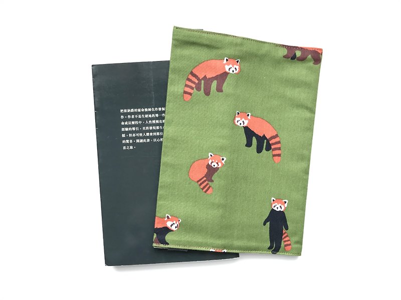 布书衣  小狸猫  动物  文青 - 笔记本/手帐 - 棉．麻 绿色