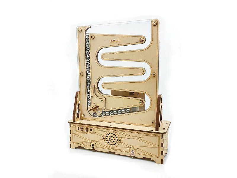 DIY 钢珠轨道立板循环式模型 - 音乐版 - 木工/竹艺/纸艺 - 木头 