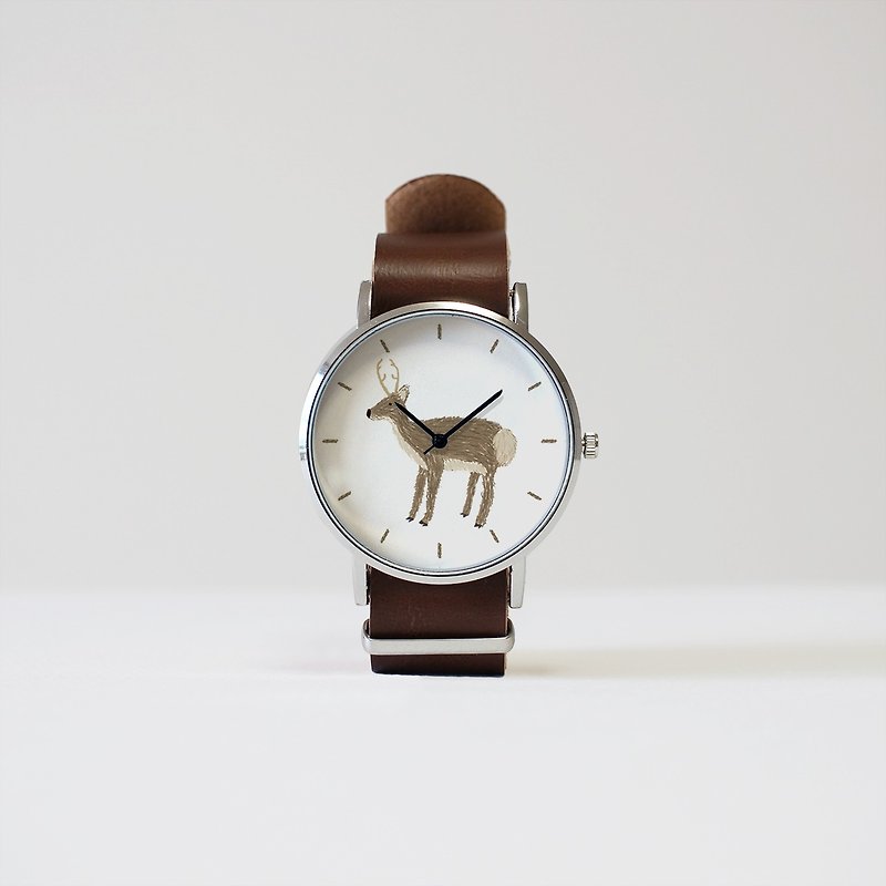 エゾシカの腕時計 - 女表 - 其他金属 咖啡色