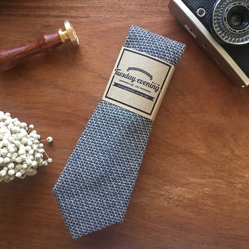 Necktie Sapphire Blue - 领带/领带夹 - 棉．麻 蓝色