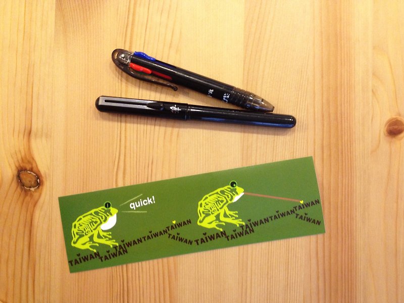 台湾象形防水贴纸-水鸡(台湾翡翠树蛙) - 贴纸 - 纸 绿色