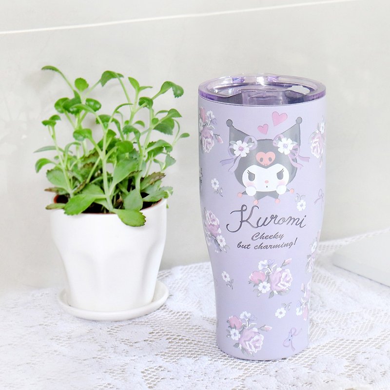 【Sanrio 三丽鸥】不锈钢真空酷乐杯 冰霸杯900ml-酷洛米-蔷薇 - 保温瓶/保温杯 - 不锈钢 紫色