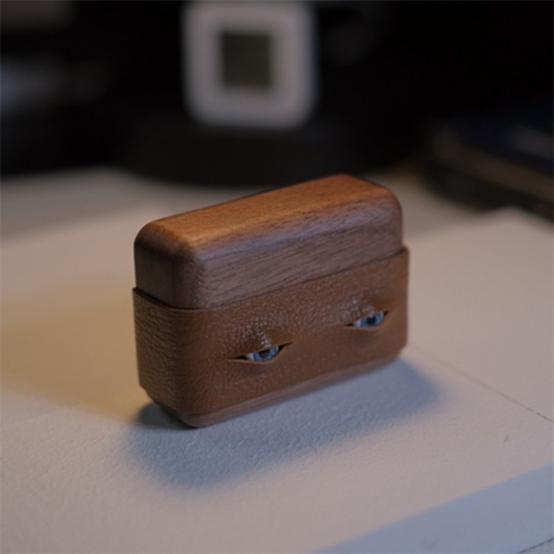 【免运特惠】创意木质真皮保护套适用于苹果Airpods一皮一木 - 数码小物 - 木头 