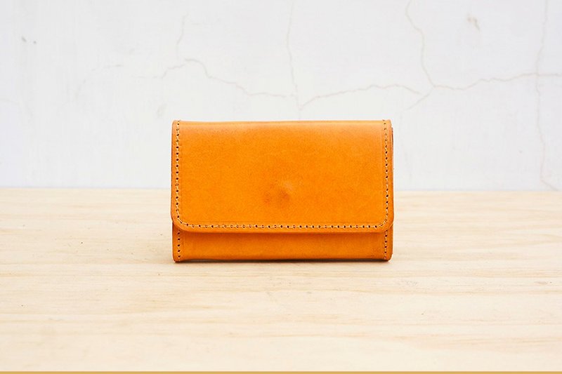 新革の磁吸式卡夹(定制刻字) - 证件套/卡套 - 真皮 橘色