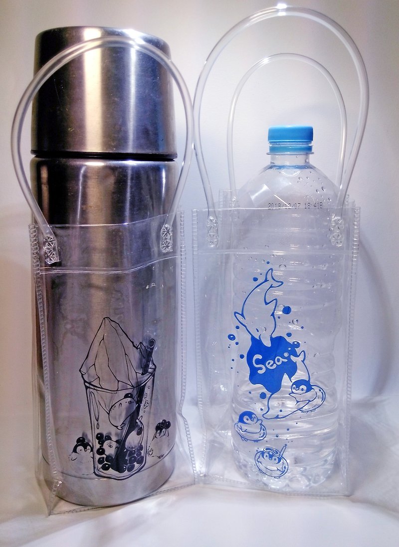 两入组福袋  饮料杯提袋/环保防水/水壶袋/雨伞 - 随行杯提袋/水壶袋 - 塑料 透明