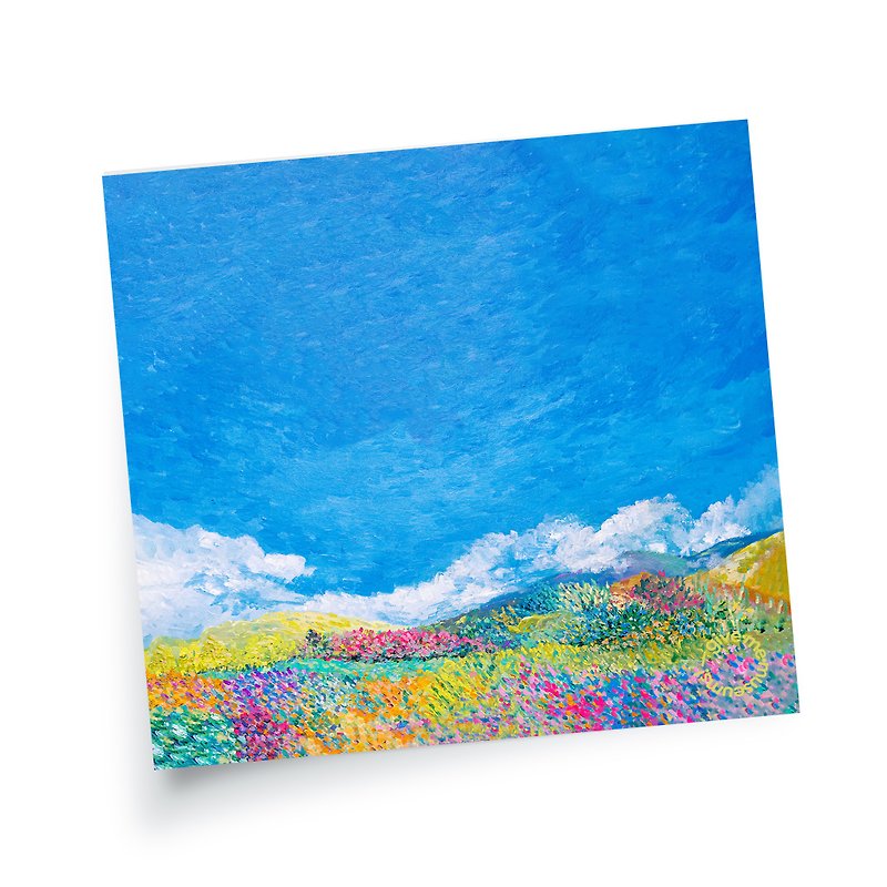 Notepad - Flowerfiled - 便条纸/标签贴 - 纸 蓝色