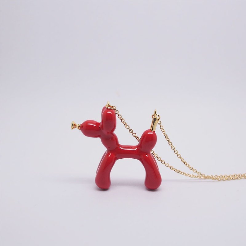 Balloon Dog Necklace Red - 其他 - 其他金属 红色