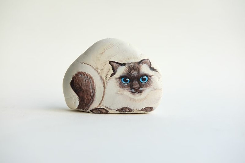 Custum your cat stone painting. - 摆饰 - 石头 多色