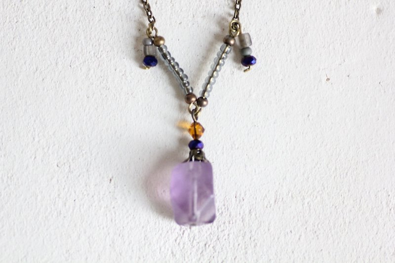 Sofi ネックレス - アメジスト紫水晶のネックレス　メキシコのベラクルス産天然アメジスト - 项链 - 宝石 紫色