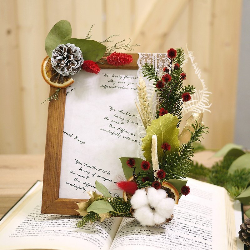 圣诞礼赞-诺贝松 干燥花木相框 - 干燥花/捧花 - 植物．花 绿色