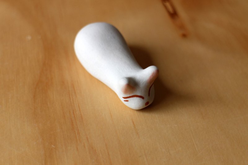 白猫小猫石(猫型研究室)单只 - 玩偶/公仔 - 瓷 白色