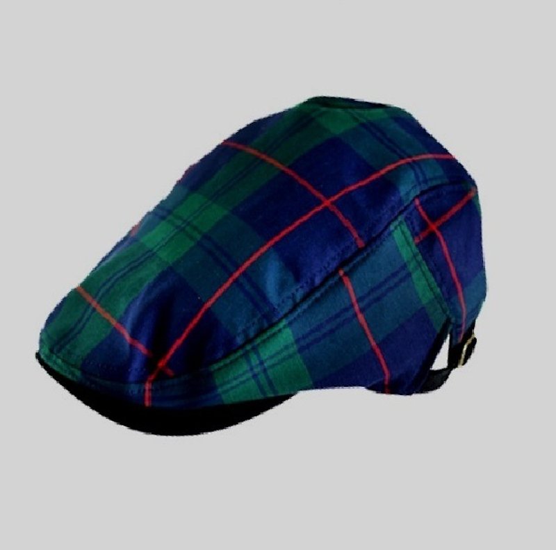 layoo 来哟│气质艺术家* 鸭舌帽(苏格兰格纹布) - 帽子 - 其他材质 绿色