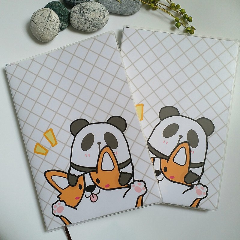 香港原创 【熊猫手帐笔记本】-柯基与熊猫 - 笔记本/手帐 - 纸 白色