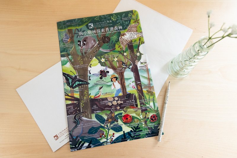 精美绘图 与小树林探索香港森林文件夹 - 文件夹/资料夹 - 塑料 绿色