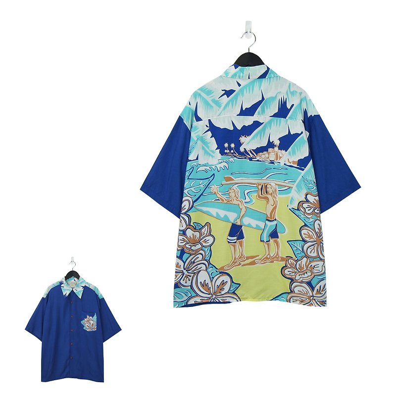 A·PRANK :DOLLY :: 复古着VINTAGE夏威夷花衫(背海滩男孩款)(T708065) - 男装衬衫 - 棉．麻 