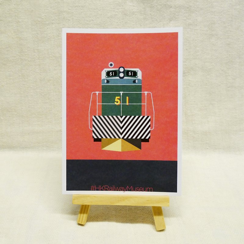 经典柴油火车头 明信片 / 铁路博物馆 #HKRailwayMuseum - 卡片/明信片 - 纸 红色