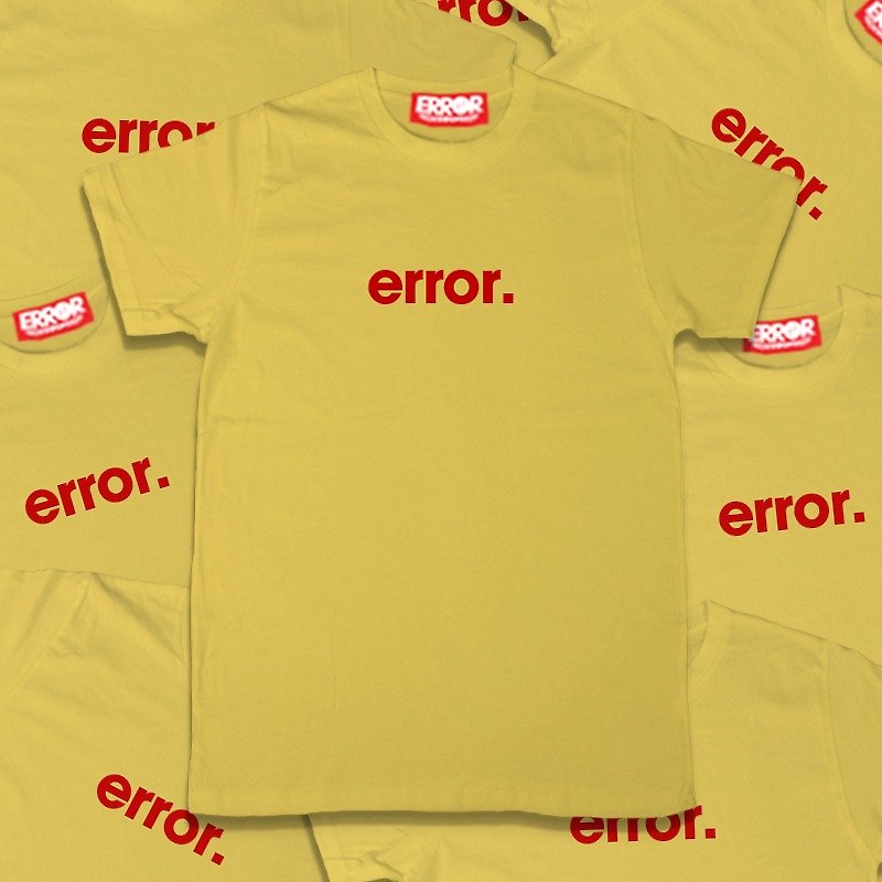 基本错误 T 恤黄色 - 男装上衣/T 恤 - 棉．麻 黄色