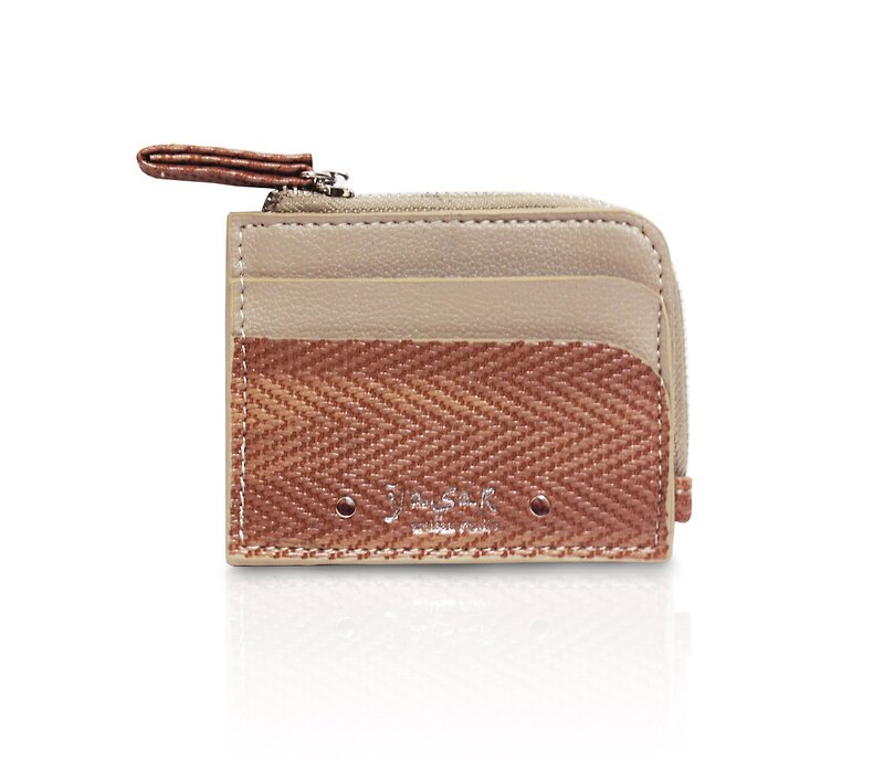 Pinkish cream - card holder & coin purse - 零钱包 - 人造皮革 卡其色