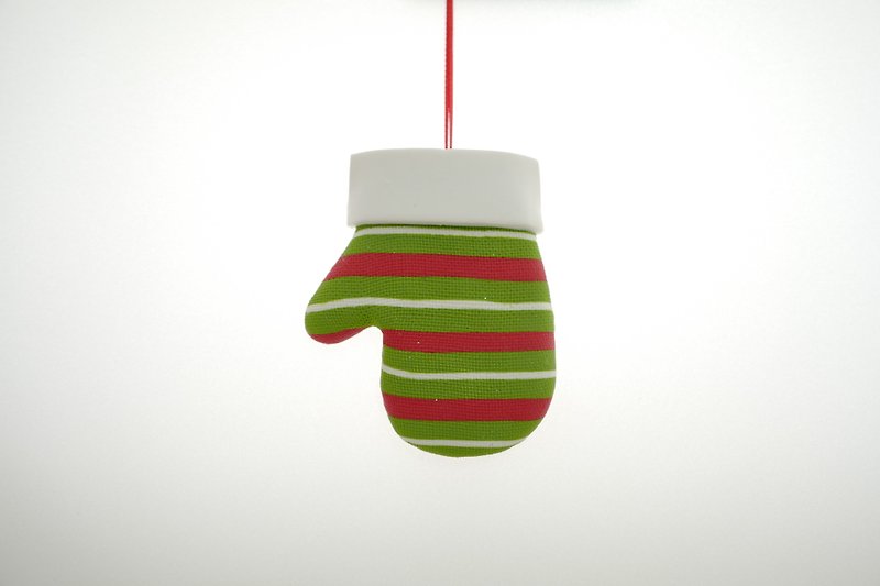 圣诞手套吊饰 - 吊饰 - 陶 绿色