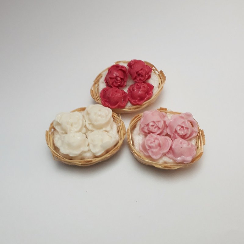 10Rose Flower Miniature Handmade Dollhouse collectible Decorate Wedding Souvenir - 摆饰 - 竹 白色