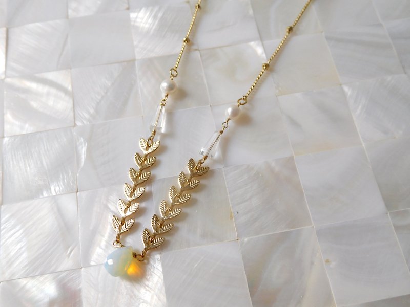 金白色叶子造型中长链 60-65厘米 素材  预定款 - 项链 - 其他材质 金色