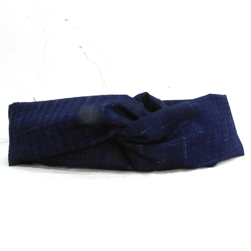 海 日本布 限量款 | 发带 - 发饰 - 棉．麻 蓝色