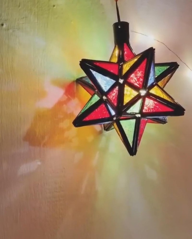 摩洛哥 彩色玻璃立体手工星星灯饰 可加购灯串 - 灯具/灯饰 - 玻璃 多色