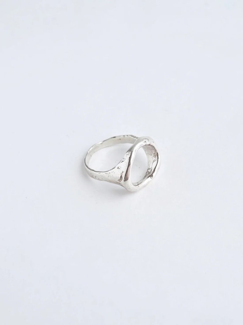 戒指 O - 925银- 手工制作 - 戒指 - 纯银 