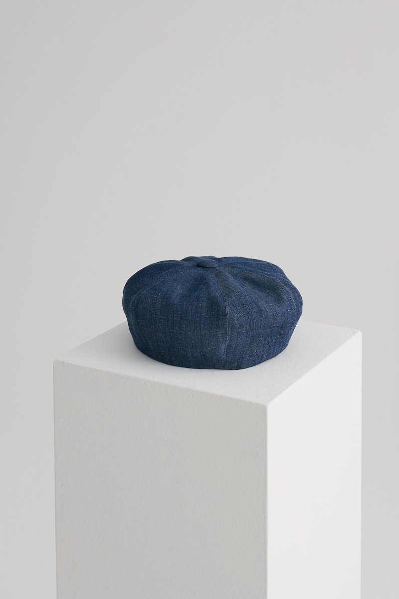 Shan Yong 丹宁材质贝蕾帽 - 帽子 - 棉．麻 