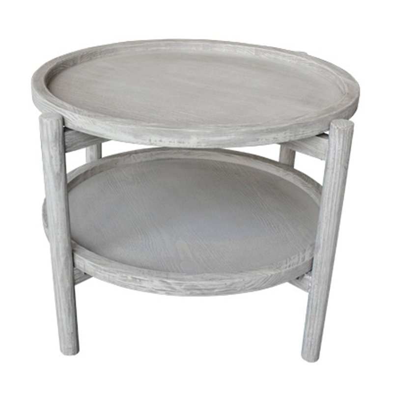 圆型双层小茶几Round Double Side Table(big) - 其他家具 - 木头 