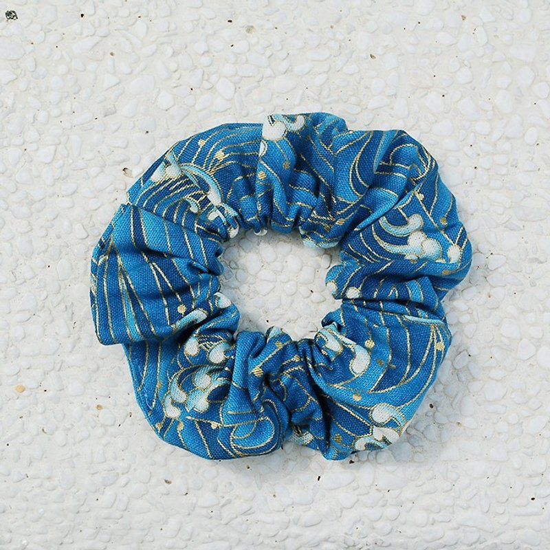 日式海波纹发束_蓝 - 发饰 - 纸 蓝色