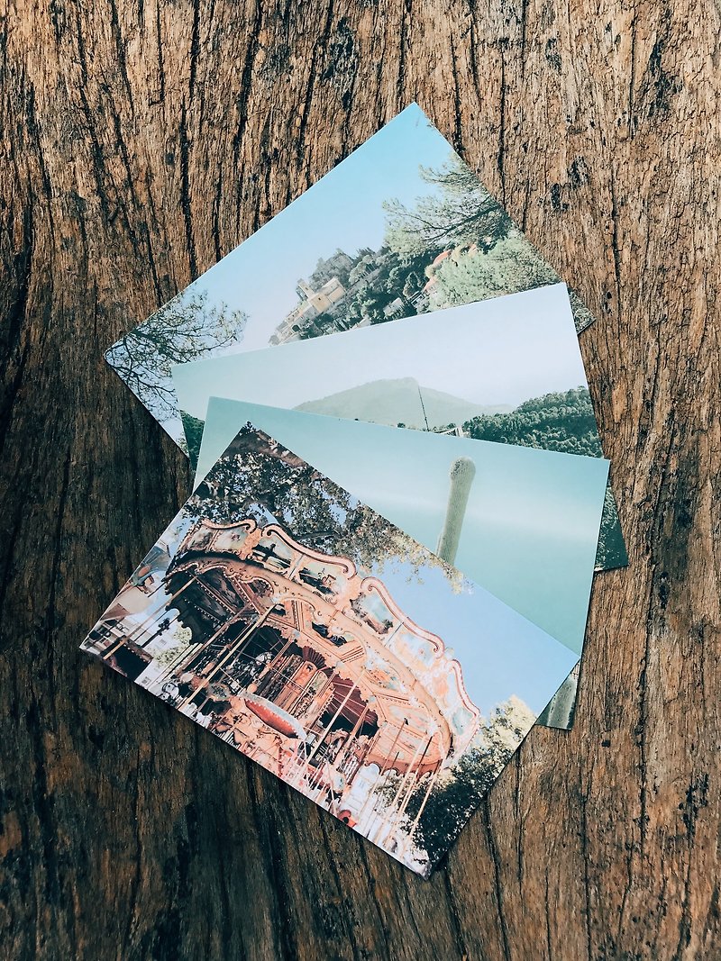 世界的风景。南法 摄影明信片 一套四张 青青的岛 - 卡片/明信片 - 纸 
