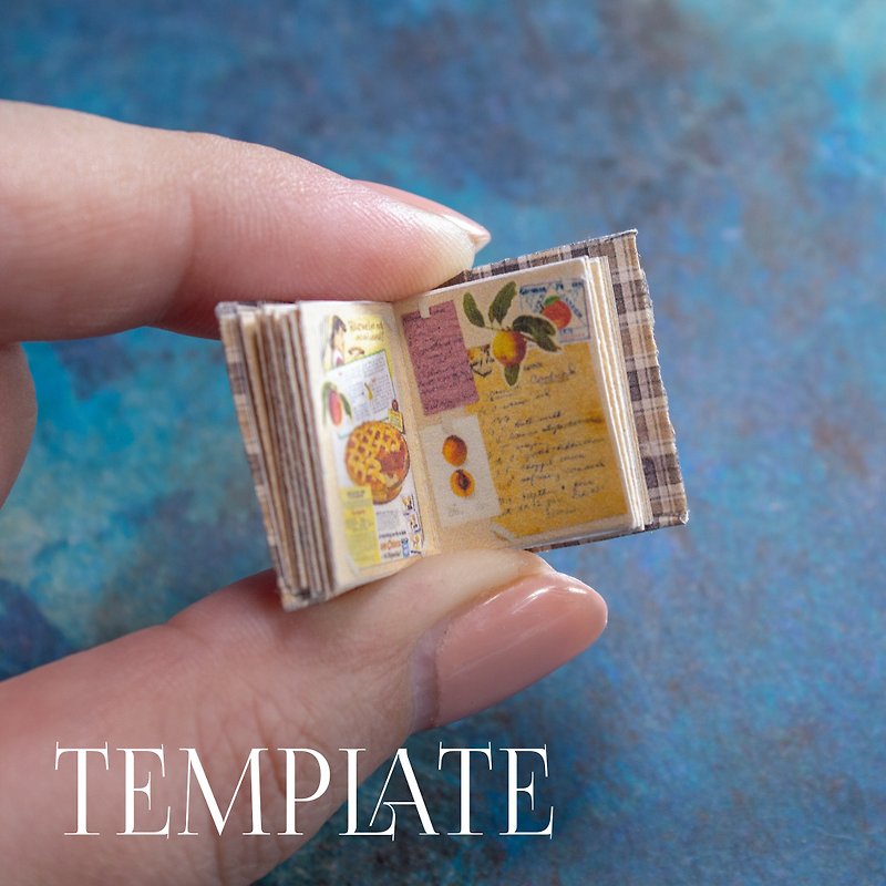 TEMPLATE Miniature recipe book | Digital product | PDF + JPG - 其他 - 其他材质 咖啡色