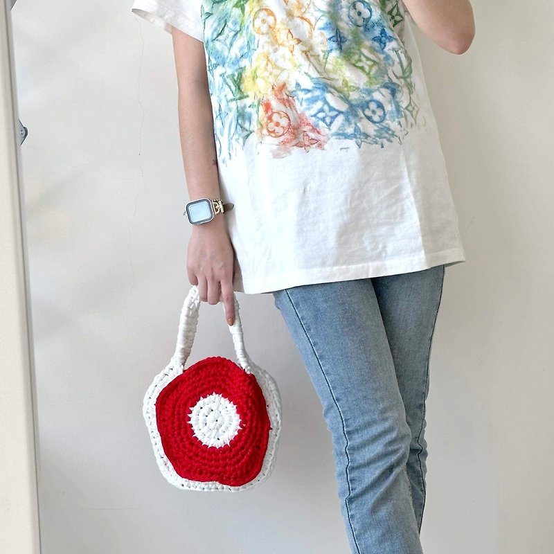 花型手提包【Crochet bag】 - 手提包/手提袋 - 棉．麻 