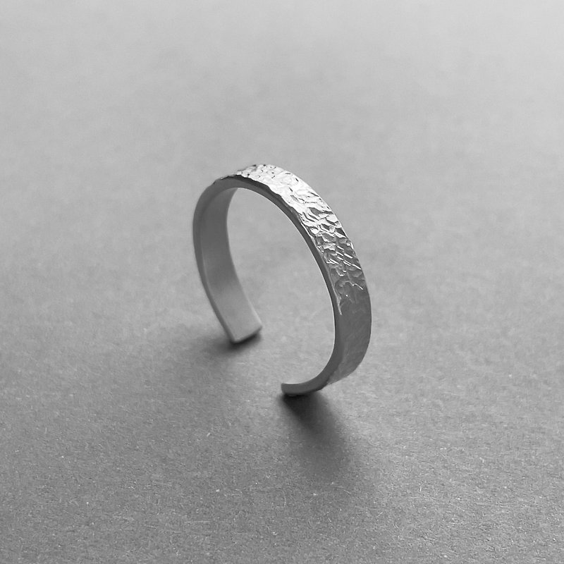 【定制】纯银石纹戒指 - 戒指 - 纯银 银色