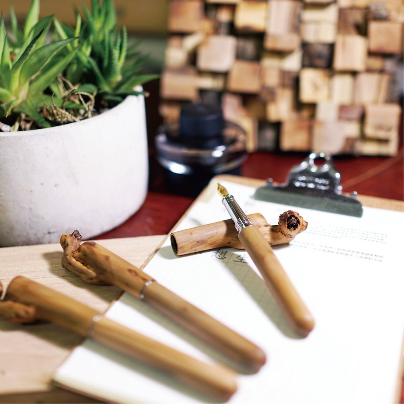 【梨烟系列】梨木钢笔 | 可加购雷雕及皮革套 - 钢笔 - 木头 