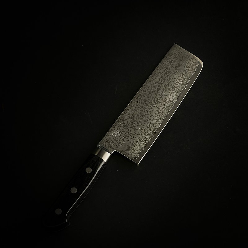 Kikusumi NATUR Sakura Santoku 厨师刀 日本G3钢抛光 16.5cm - 菜刀/刀架 - 不锈钢 银色