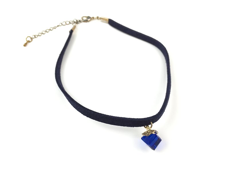 深蓝水晶礼物颈链 - 项链 - 其他材质 蓝色