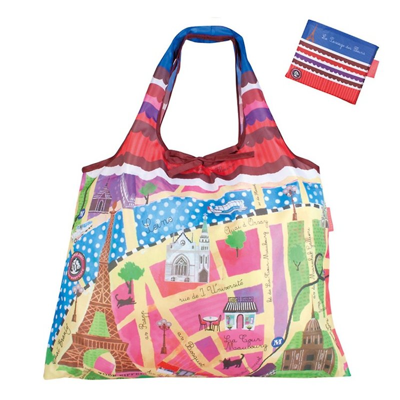 日本 Prairie Dog 设计包/环保袋/购物袋/手提袋 - 巴黎地图 - 侧背包/斜挎包 - 塑料 多色