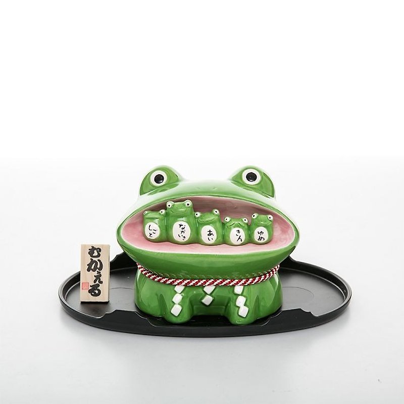 日本 sunart 贮金箱 - 开运青蛙 - 储蓄罐 - 瓷 