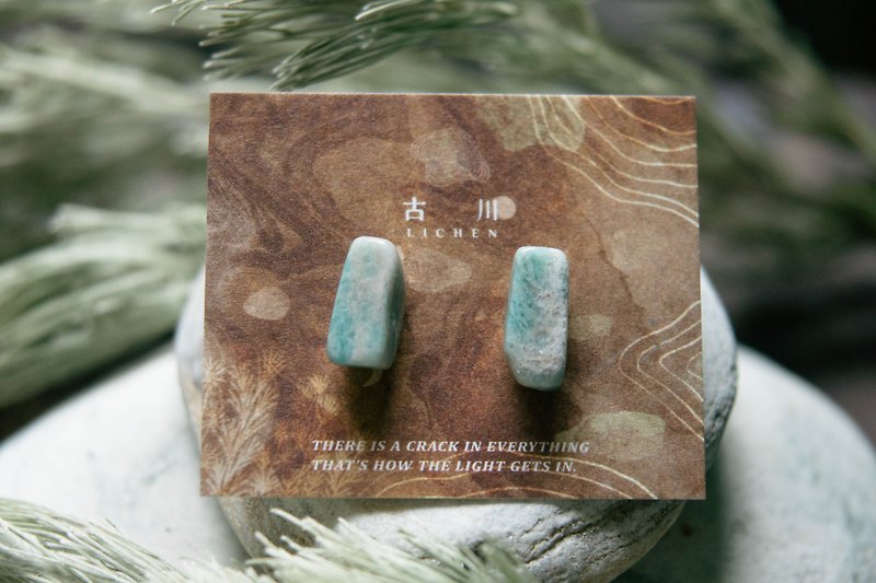 CRACK | 矿物系耳环 |  EARRINGS - 耳环/耳夹 - 玉石 蓝色