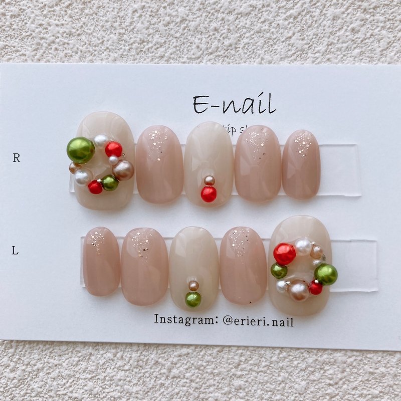 クリスマス　ネイル　Christmas 美甲　　크리스마스 　nail design fashion 圣诞节 - 指甲油/指甲贴 - 塑料 
