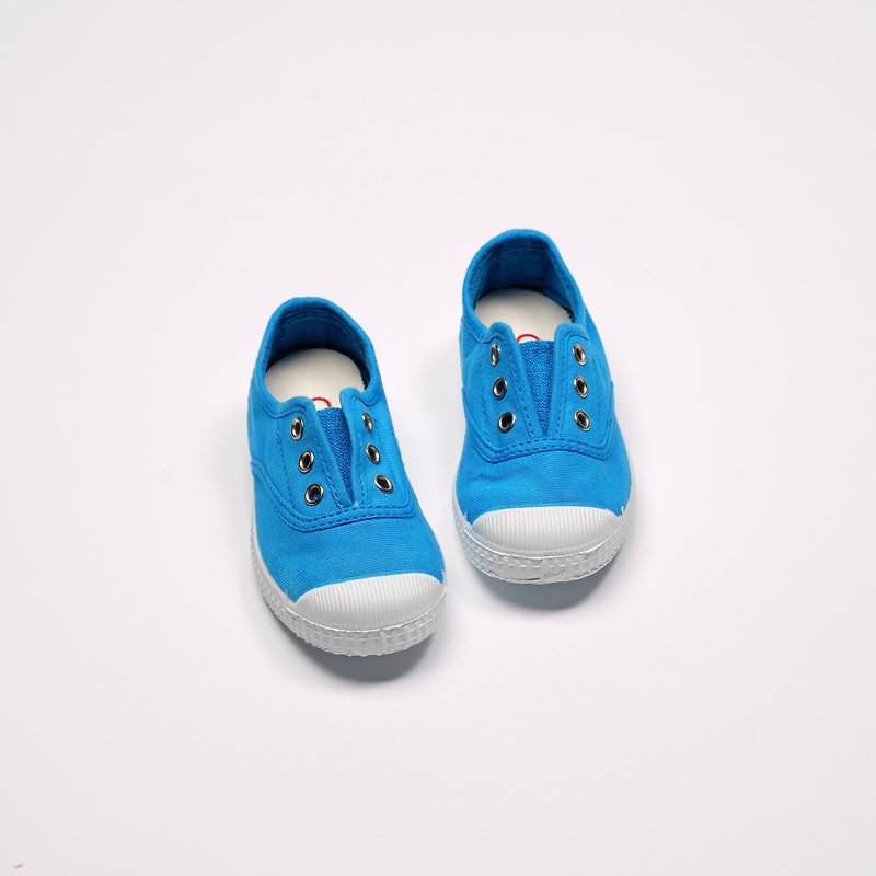 西班牙国民帆布鞋 CIENTA 70997 11 土耳其蓝 经典布料 童鞋 - 童装鞋 - 棉．麻 蓝色