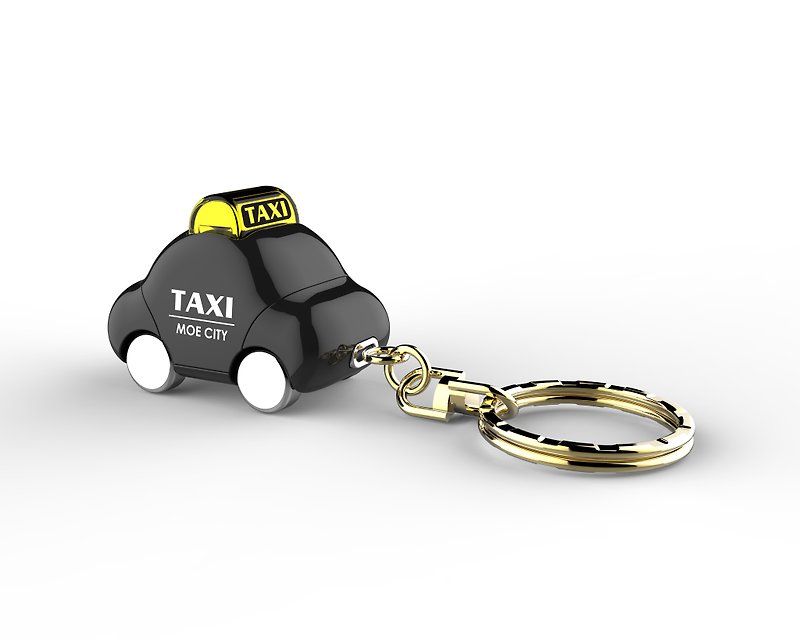萌小车钥匙圈-伦敦黑Taxi (圣诞节礼物) - 钥匙链/钥匙包 - 塑料 黑色