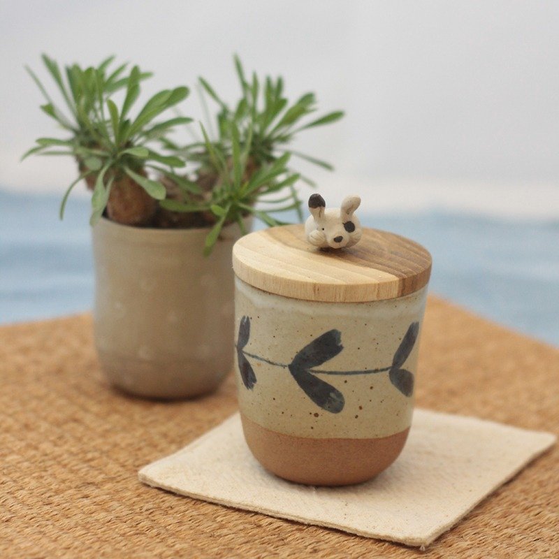 ceramic somebody cup (rabbit) - 花瓶/陶器 - 木头 金色